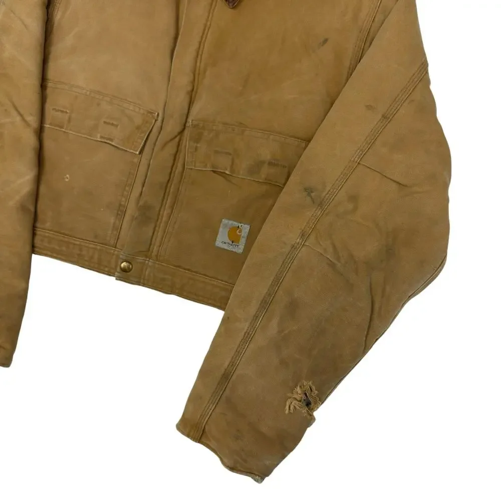 Carhartt cropped detroit style brown work wear jacket